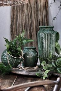 Eklaholm Vas Art Nouveau 42 cm, Grön keramik - I AM INTERIOR