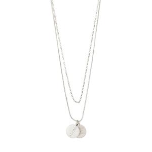 Halsband CASEY Mynthänge 2 i 1 silverpläterat – Pilgrim