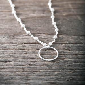 Halsband silver, Cirkel - by faith