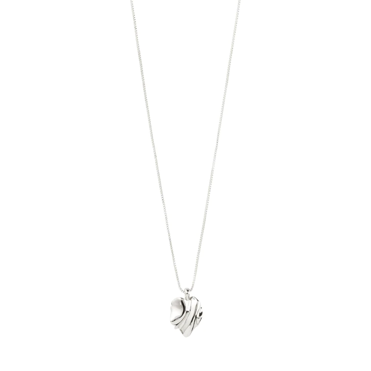 Halsband EM vågigt hängande silverpläterat – Pilgrim