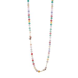 Halsband Långt, Färgglada pärlor i olika former / storlekar - Gemini