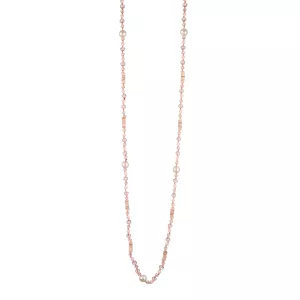Halsband Långt, Pärlor i rosa och creme - Gemini