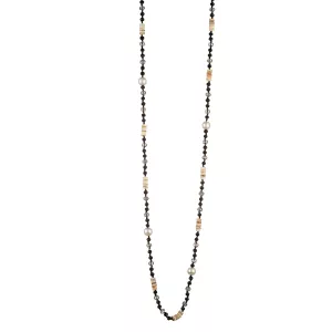 Halsband Långt, Pärlor i svart, beige och vit pärlemo - Gemini