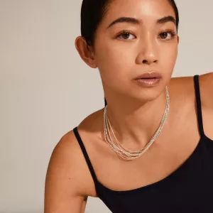 Halsband Lily Silverpläterade Kedjor – Pilgrim