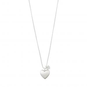 Halsband Sophia Hjärta & Silverpläterad Kristall – Pilgrim