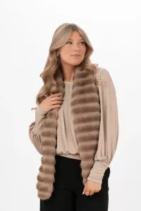 Halsduk i fuskpäls, Sand Minerva - Capri Collection