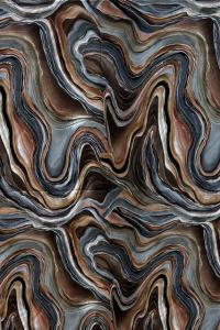 Sjal Böljande mönster, Brun - Mix by Heart