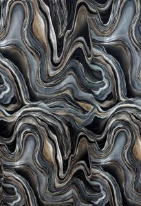 Sjal Böljande mönster, Svart - Mix by Heart