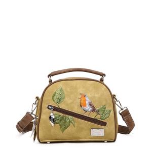 Hand/Axelremsväska Rödhake, Gul / Brun - HI-DI-HI