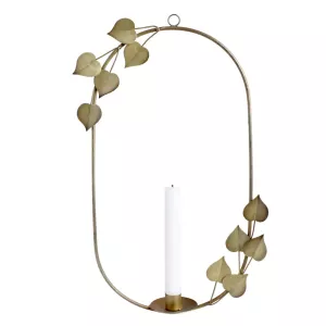 Hängande Ljushållare Blad Antik Mässing - Strömshaga