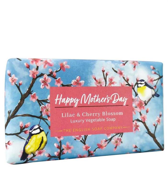 Happy Mother's Day, Lilac & Cherry Blossom Soap 190g - The English Soap Company