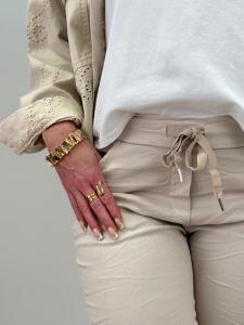 Magiskt strechig byxa, Beige Höst (Helen) - Gemini