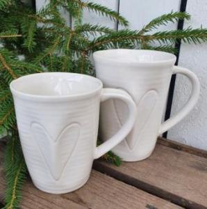 Hjärtmugg Med Öra, Större 12 cm