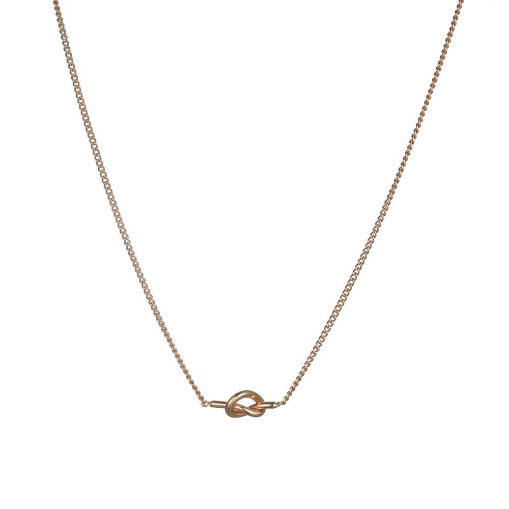 Halsband Kort, Guldfärgad Knut - Gemini