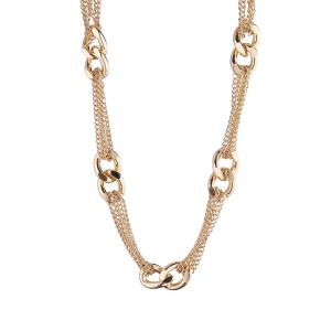 Halsband Kort, Guldfärgade kedjor / Länkar - Gemini