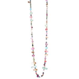 Halsband Långt, Oregelbundna färgglada pärlor - Gemini