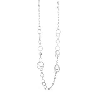 Halsband Långt, Silverfärgad ring-kedja - Gemini