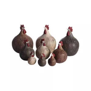 Höna Woodie Mörkbrun H9,6cm - Nääsgränsgården