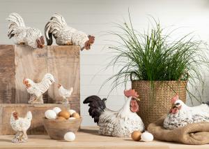 Tupp, Vit med mörka fläckar, 16 cm - A lot