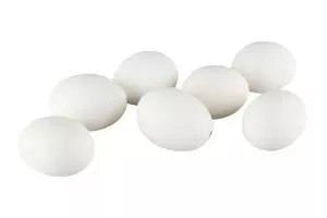 Hönsägg Vitt (6 cm) - A lot      BERÄKNAD LEV: MARS