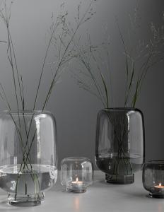 Hultsjö Glasvas Grå, Stor - Storefactory