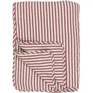 IB Laursen Quilt filt Sand Med Röda Ränder