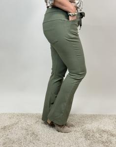 Magiskt stretchig byxa med bootcut, Army Stella - Mix by Heart