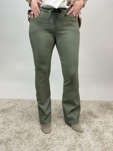 Magiskt stretchig byxa med bootcut, Army Stella - Mix by Heart