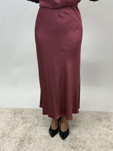 Kjol, Vinröd glansig, Kate - Mix by Heart