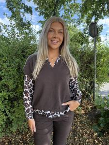 Stickad slipover, Brun, Pim - Mix by Heart