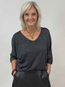 Topp, Glittrig Svart, Joyce - Mix by Heart