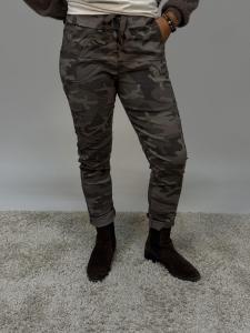 Magiskt stretchig byxa, Brun Camo, Signe - Mix by Heart