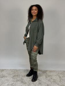 Skjorta i babycord, Army Esmeralda - Mix by Heart