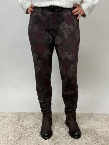 Magiskt stretchig byxa, Brun Mönstrad (Signe) - Mix by Heart