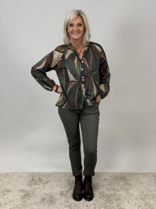 Blus, Mönstrad i grönt, Adriana - Mix by Heart