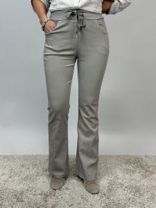 Magiskt stretchig byxa med bootcut, Taupe Stella - Mix by Heart
