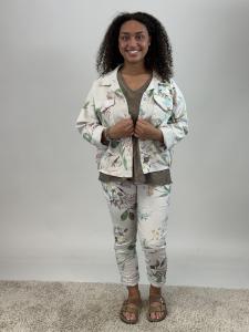 Jacka, Beige med blommor, Katja - Mix by Heart