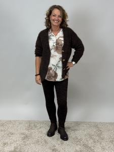 Kofta, Brun Stickad, Felice - Mix by Heart