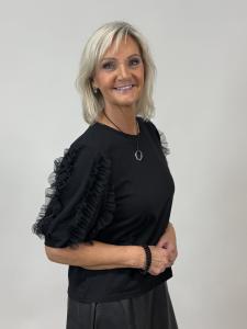 Topp med tyllärm, Svart Emina - Mix by Heart