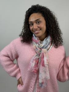 Sjal, Blommig Rosa / Ljusblå / Ljusgrön - Mix by Heart