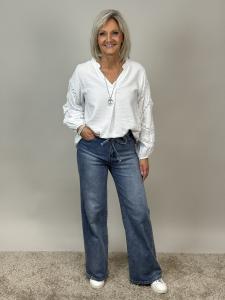 Jeans med raka ben och knyt i midjan, Maya - Mix by Heart