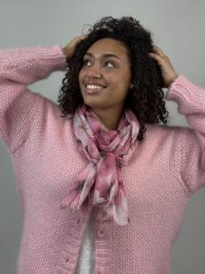 Sjal, Storblommig Fuchsia - Mix by Heart