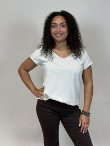 T-shirt Vit, Viola - Mix by Heart