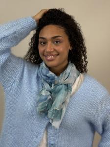 Sjal, Mönstrad Blå - Mix by Heart