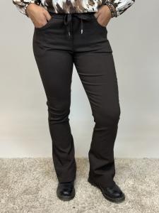 Magiskt stretchig byxa med bootcut, Brun Stella - Mix by Heart