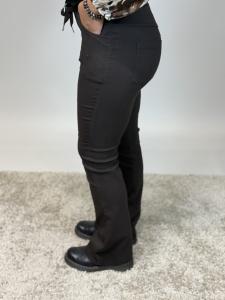 Magiskt stretchig byxa med bootcut, Brun Stella - Mix by Heart