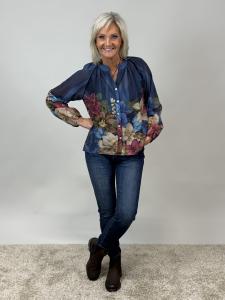 Blus med blombård, Blå Rose - Mix by Heart