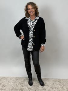 Kofta, Svart Stickad, Felice - Mix by Heart