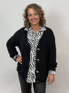 Kofta, Svart Stickad, Felice - Mix by Heart