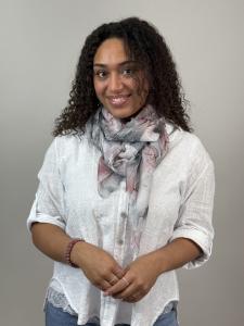 Sjal, Blommig Grå / Gammelrosa - Mix by Heart